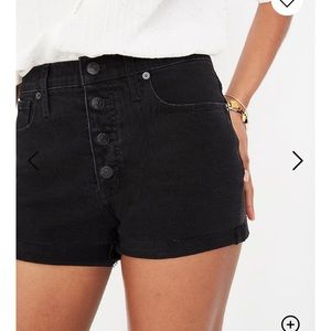 Madewell high rise button fly short shorts